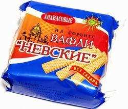 Вафли "Невские" на сорбите "Ананасовые", 95 г