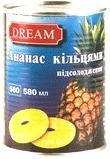 Ананас кольцами DREAM ж/б, 580мл