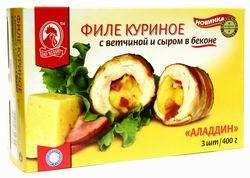 Филе куриное "Аладин" с ветчиной и сыром в беконе, 400 г (3 шт.)