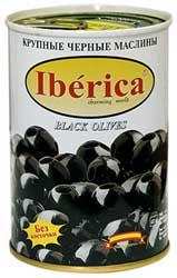 Маслины черные без косточки IBERIKA (крупные) ж/б, 390г