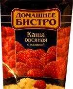 Каша овсяная моментального приготовления с малиной "Домашнее Бистро", 47 г