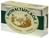 Масло сладкосливочное соленое "Монастырское" 80%, 200г