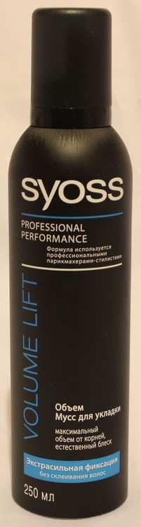 Syoss.Мусс для укладки.Объем.Экстрасильная фиксация