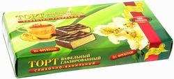 Торт вафельный глазированный "Сливочно-ванильный" на фруктозе, 250 г