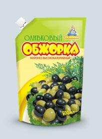 Майонез «Обжорка» Оливковый, дой-пак с дозатором 450 г