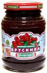 Брусника протертая с сахаром "Экопродукт", 320 г